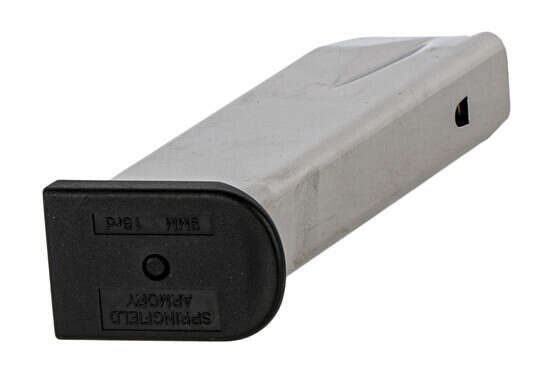 The Springfield XD 9mm magazine features a flush fit polymer base pad